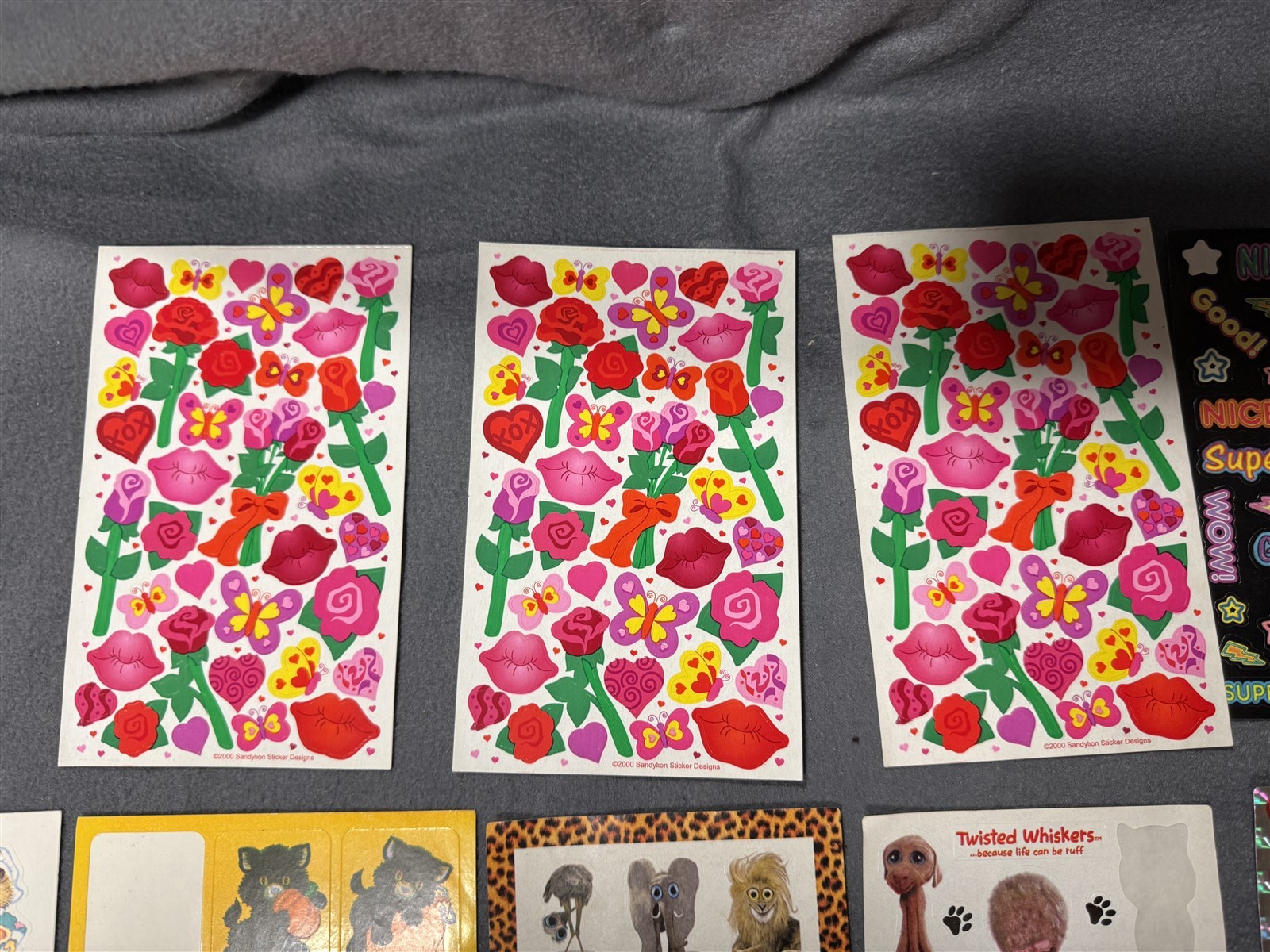 #1 VINTAGE LOT OF STICKERS 80’S 90’S STICKER SHEET LOT OF 15