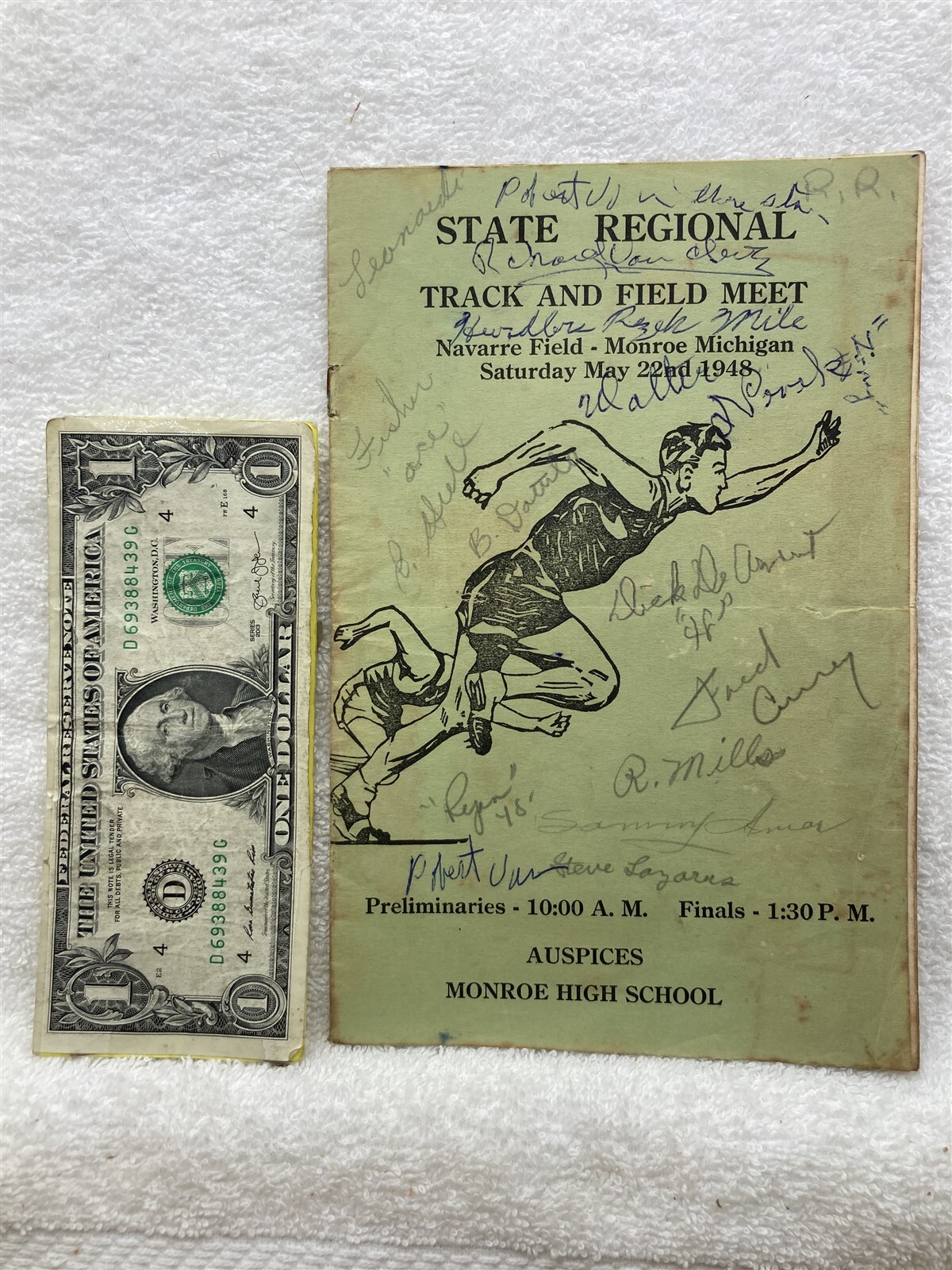 1948 State Regional Track Field Meet Michigan Monroe Highland Park High School