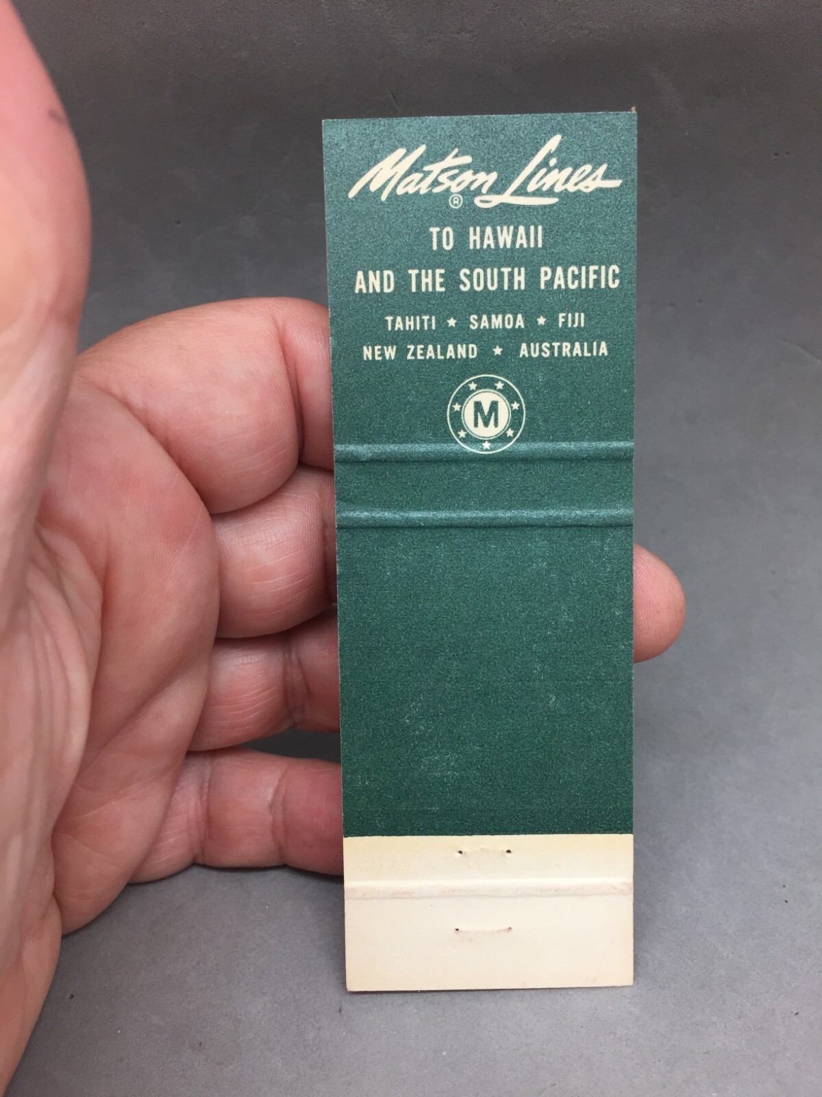 Matchbook Flat Cover Cruise Ship Matson Line Lurline Matsonia Mariposa Monterey