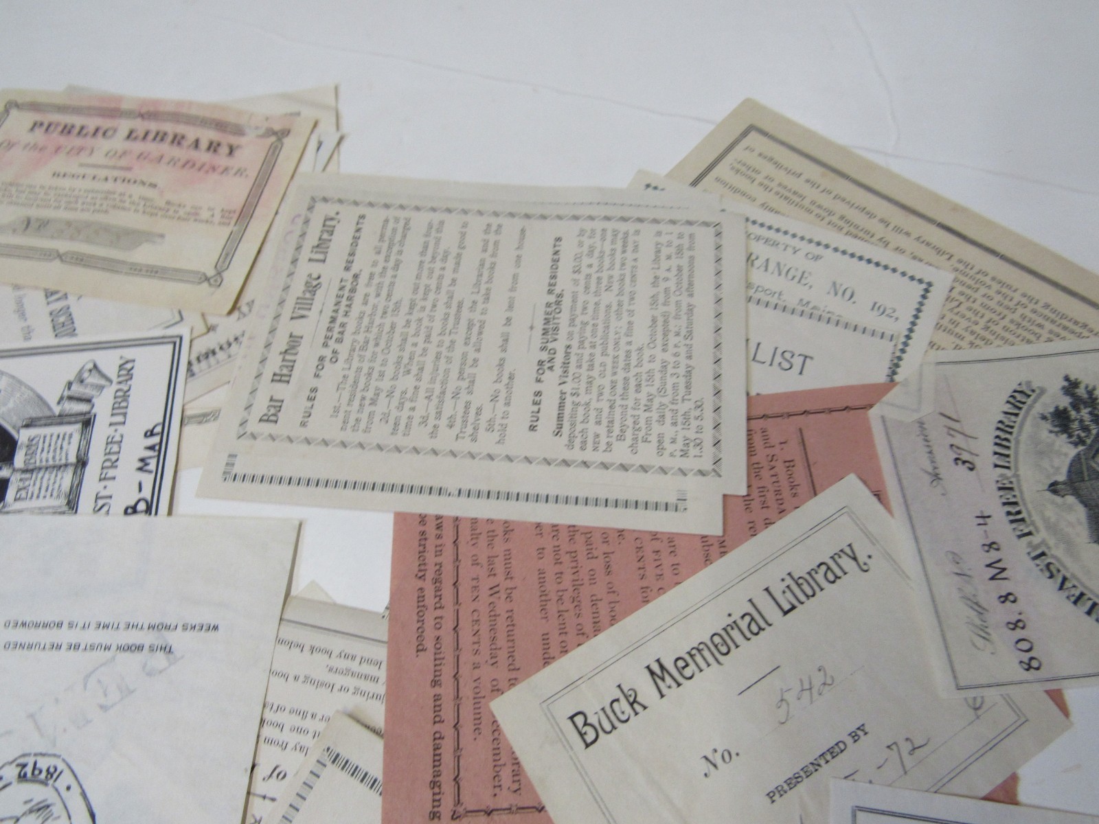 Fifty Library bookplates (some duplicates) late 19th/20th Century