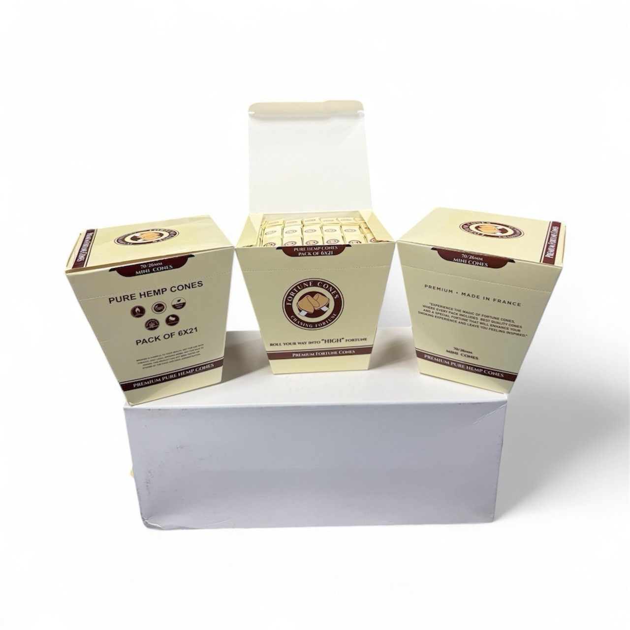 FORTUNE CONES – PREMIUM 63 CONES PACK – PURE HEMP- MINI CONES 70/26MM
