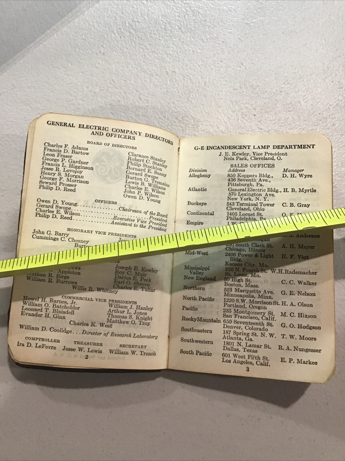1939 GE General Electric Map, Calendar, Date Book Mini Guide Canton Ohio Co