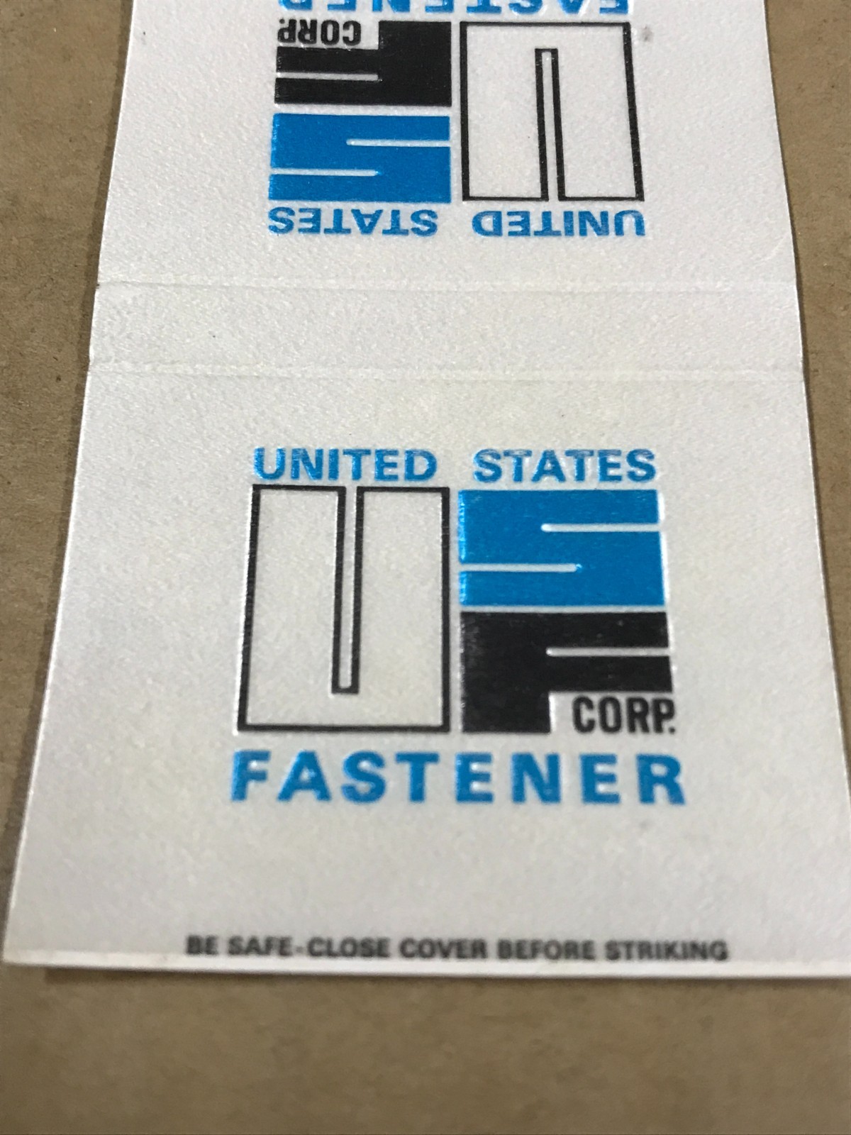 Vintage United States Fastener Corp. – Matchcover, Matchbook