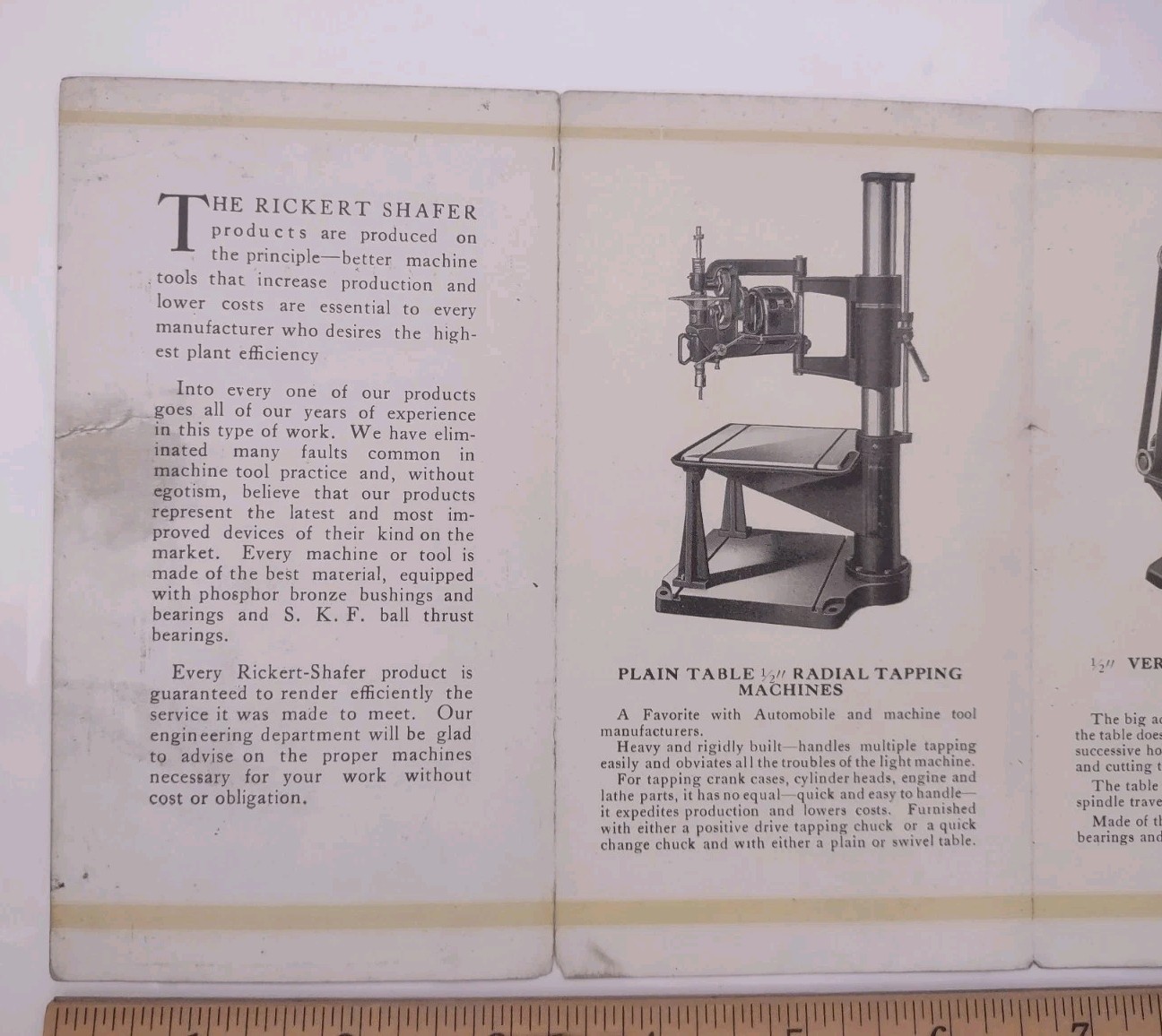 1940s Rickert-Shafer Manufacturers Erie PA Brochures Tapping Machines Die Heads