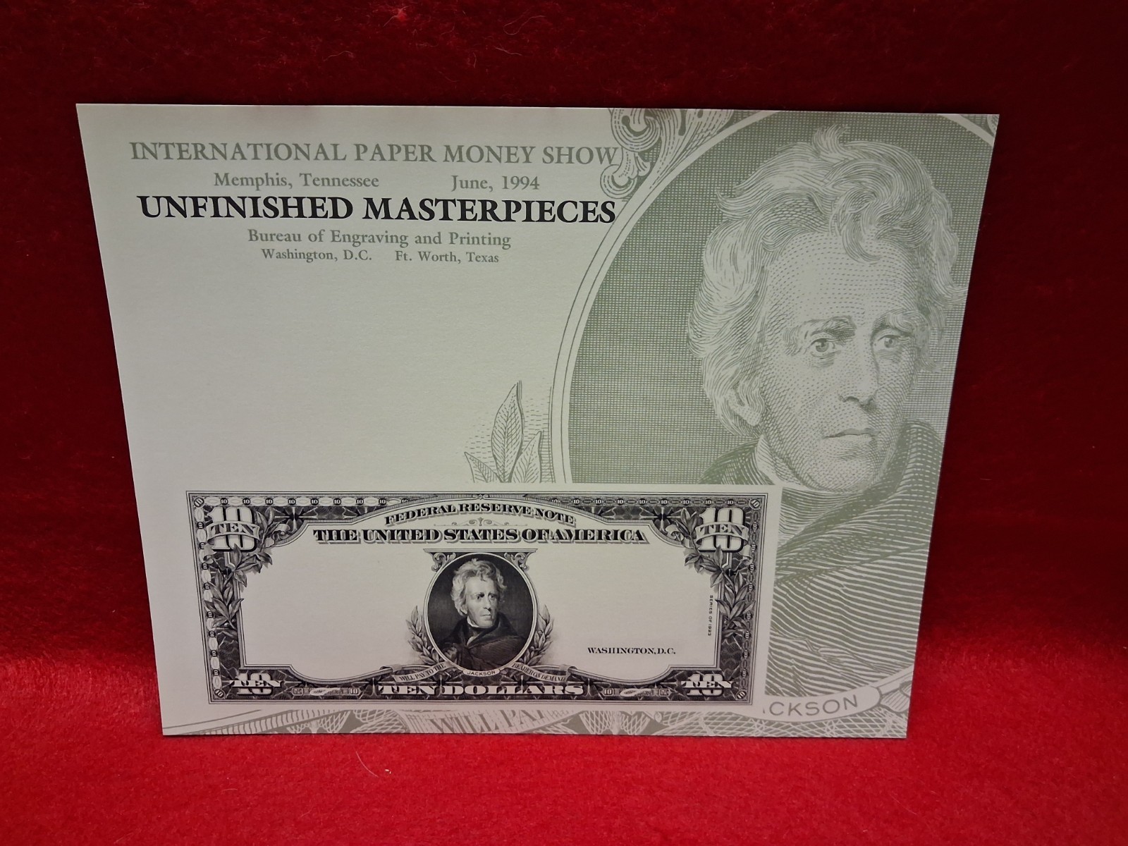 1994 Bureau Of Engraving & Printing Unfinished Masterpieces Set Of 4