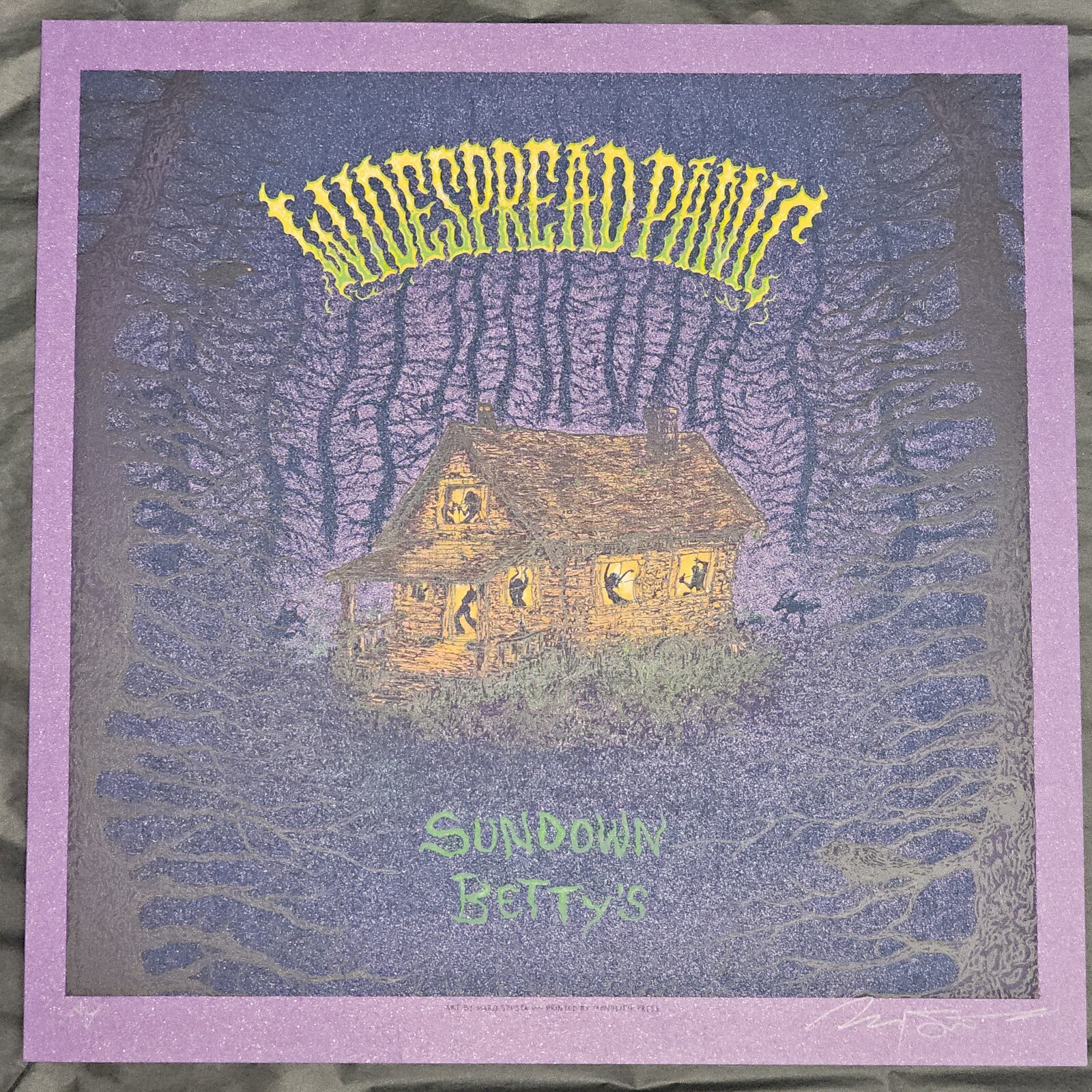 SIGNED Marq Spusta Widespread Panic PURPLE VARIANT AP Artists Proof Print Poster