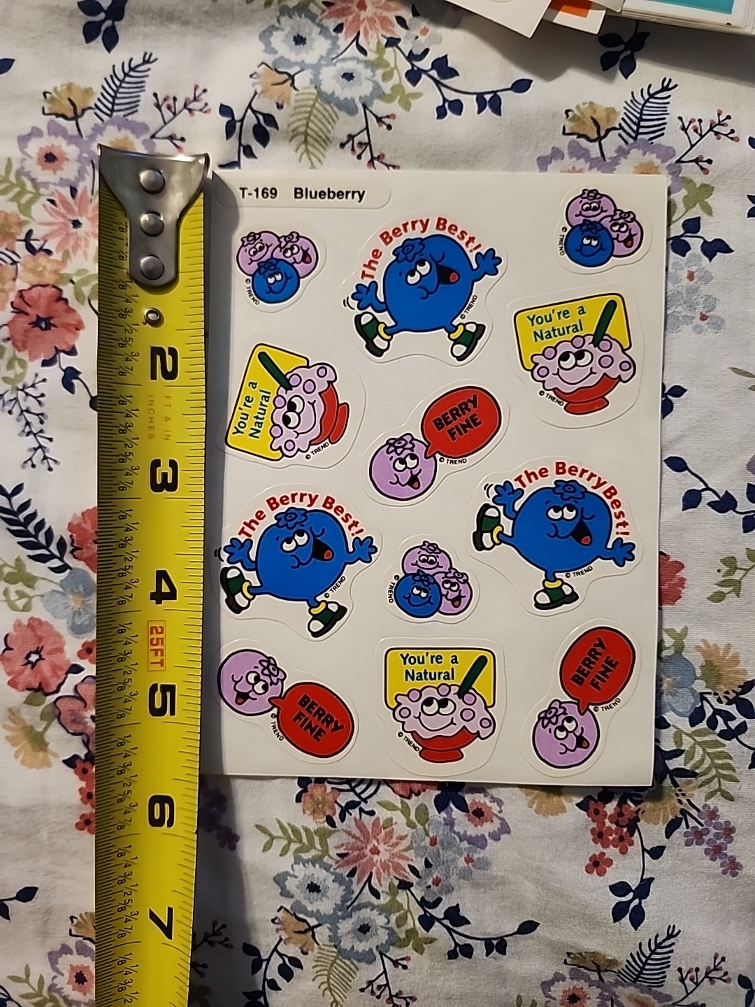 NEW Vintage TREND Scratch & Sniff Sticker FULL Sheet BLUEBERRY Scent RARE