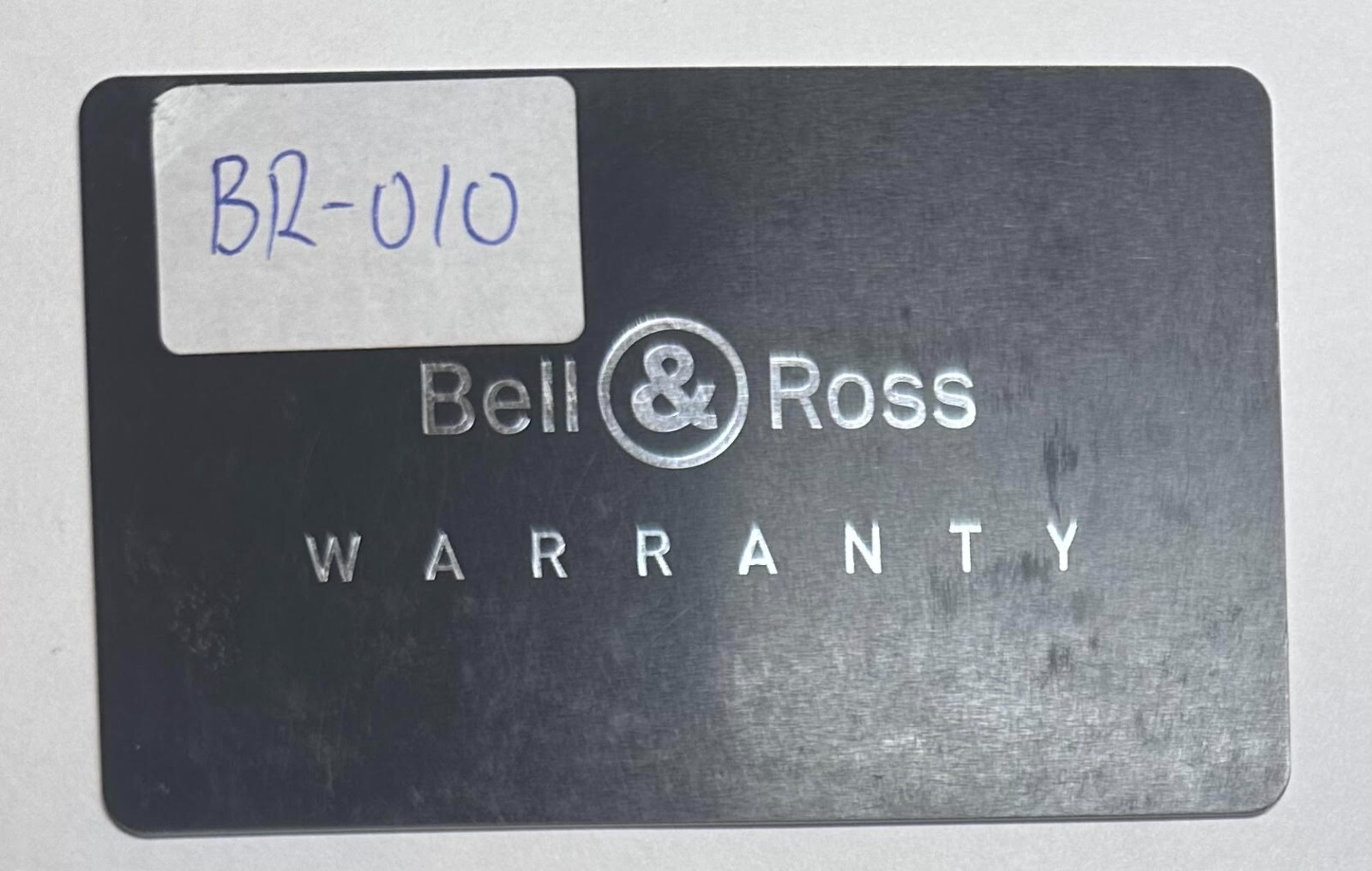 Genuine Bell & Ross Black Guarantee Warranty Card with Retailer Stamp & Date