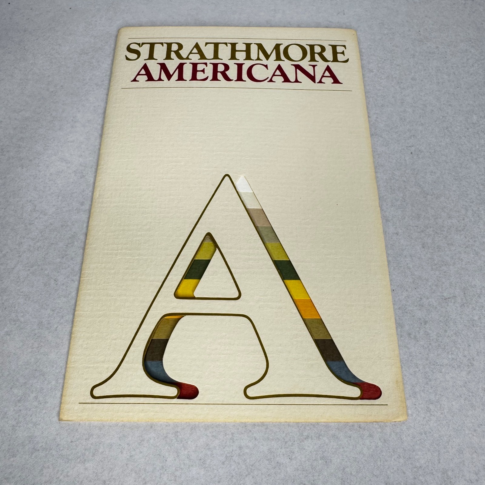 c.1974 Strathmore Americana Paper Swatch Book Felt-Marked Color Samples