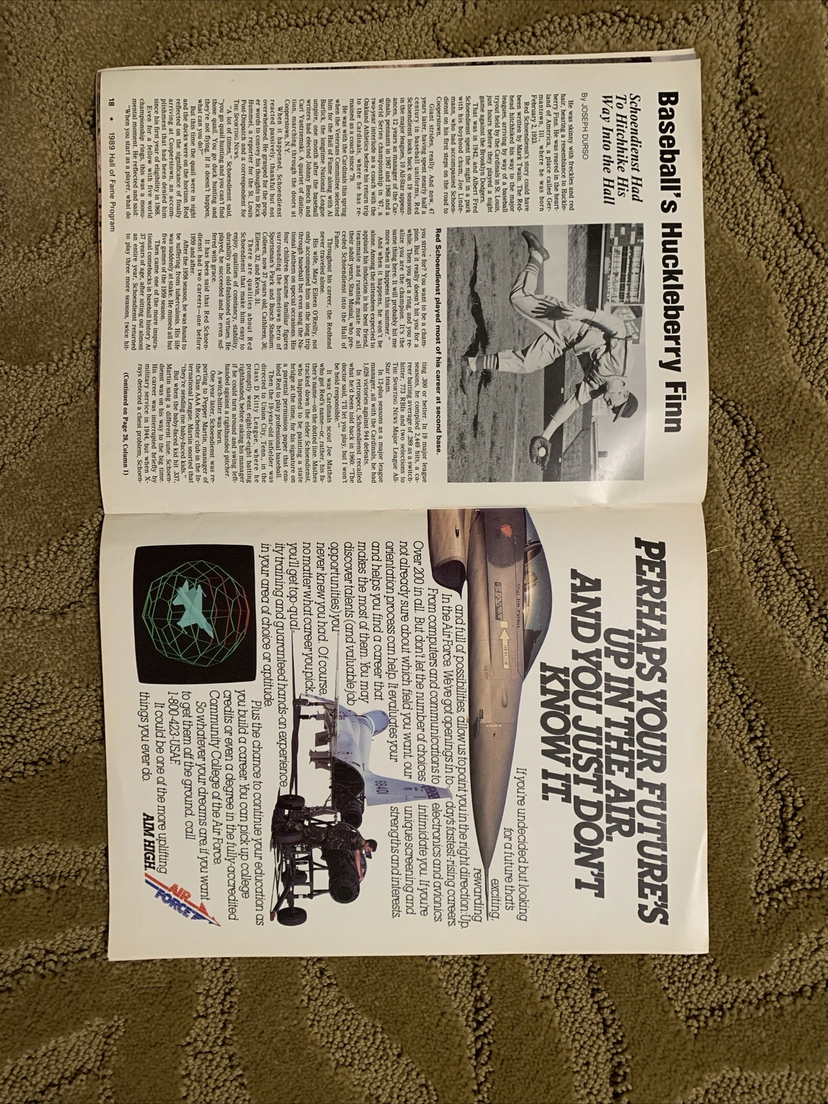 MLB Hall of Fame 50th Annual Program 1989 Yaz Bench Schoendienst Barlick