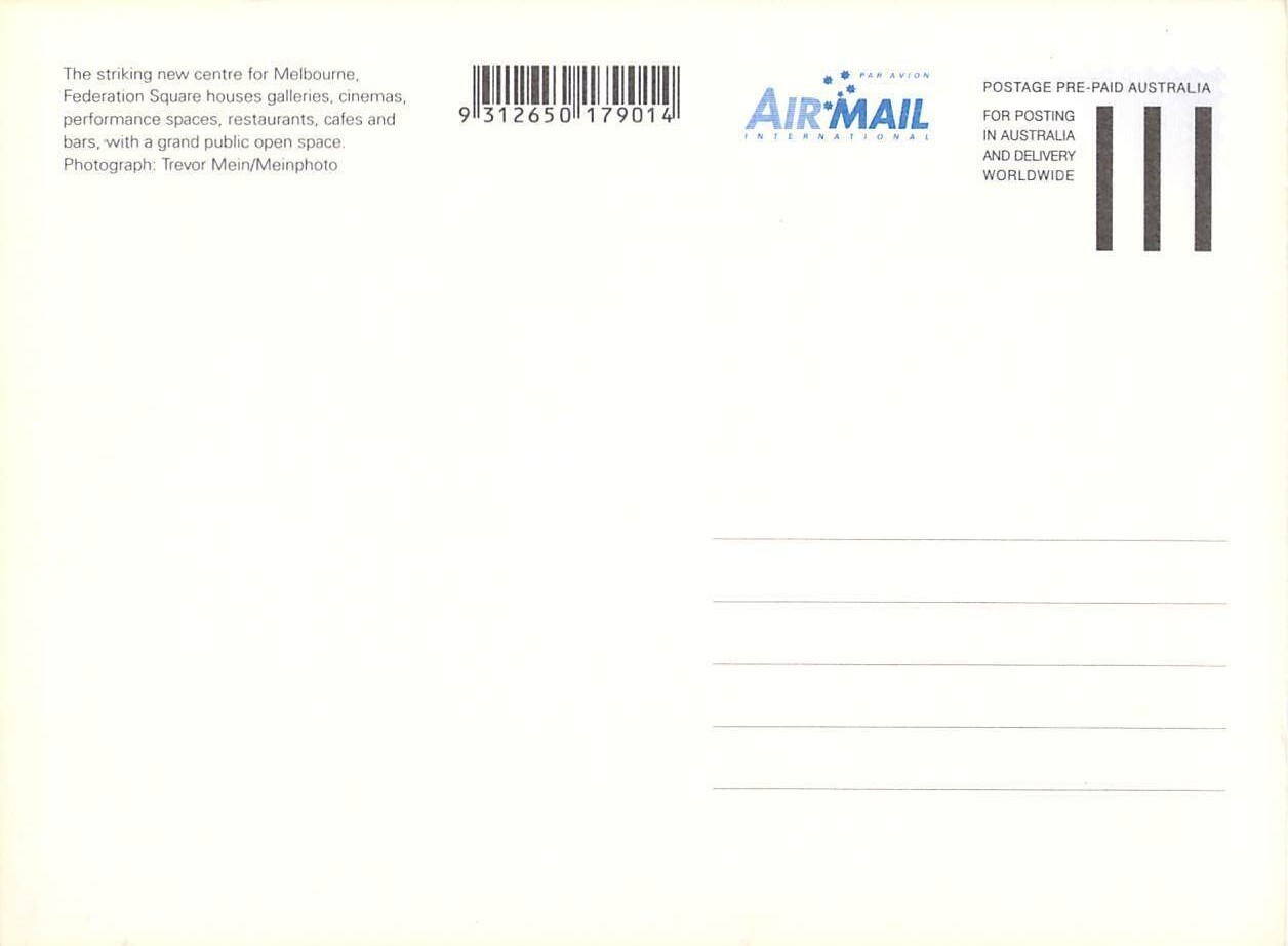 L0913 Australia V Federation Square Melbourne Maxi postcard