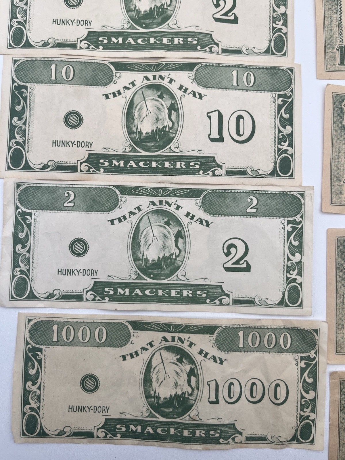 Vintage 1950s 1960s Play Money Stack Of Bills Tracies Inc Hunky Dory & Unmarked