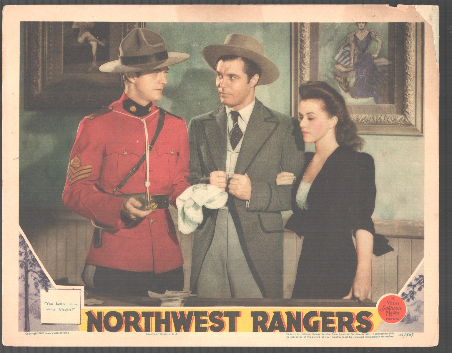 Northwest Rangers 11″x14″ Lobby Card James Craig William Lundigan Patricia Dane