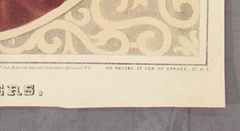 1852 N. Currier Hand Colored “The Sisters” Print