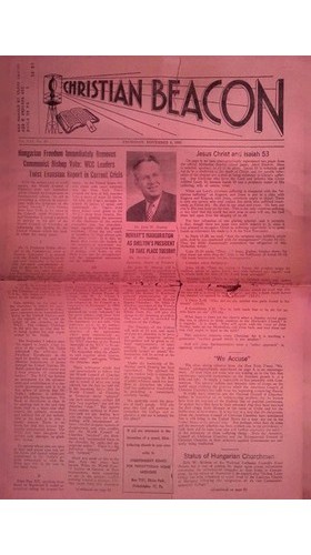 Christian Beacon Newspaper 1956 Cold War Protestant Camden NJ Collingswood