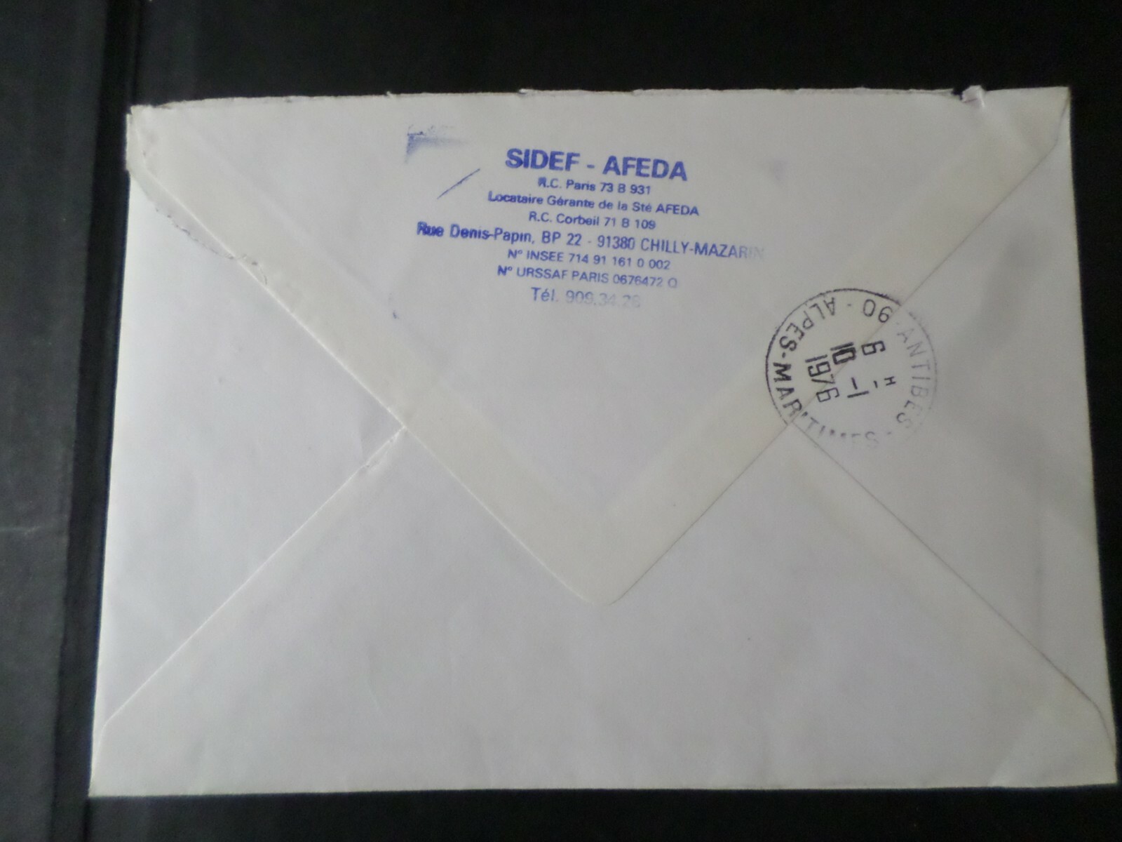 France 1976, Registered Letter Philately, Chilly Mazarin TP 46 Aerial Cachet
