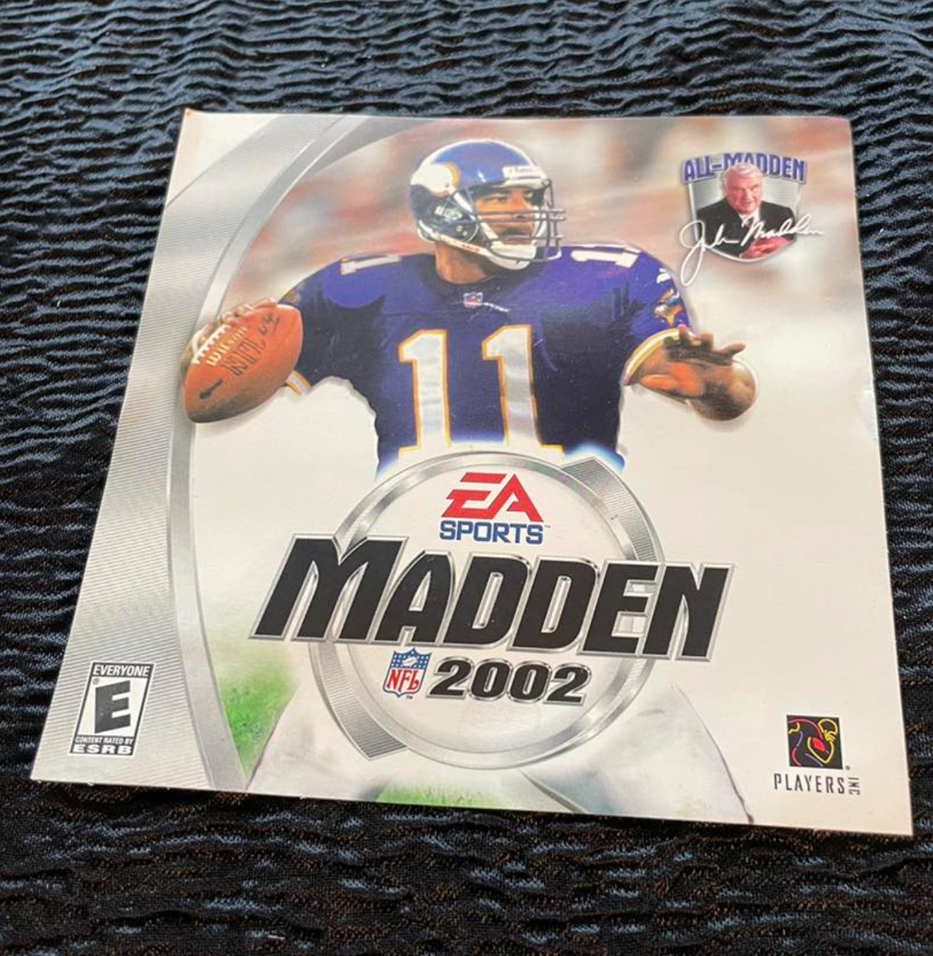 J Card Artwork Cover For EA Sports Madden 2002 2001 Electronic Arts Liner