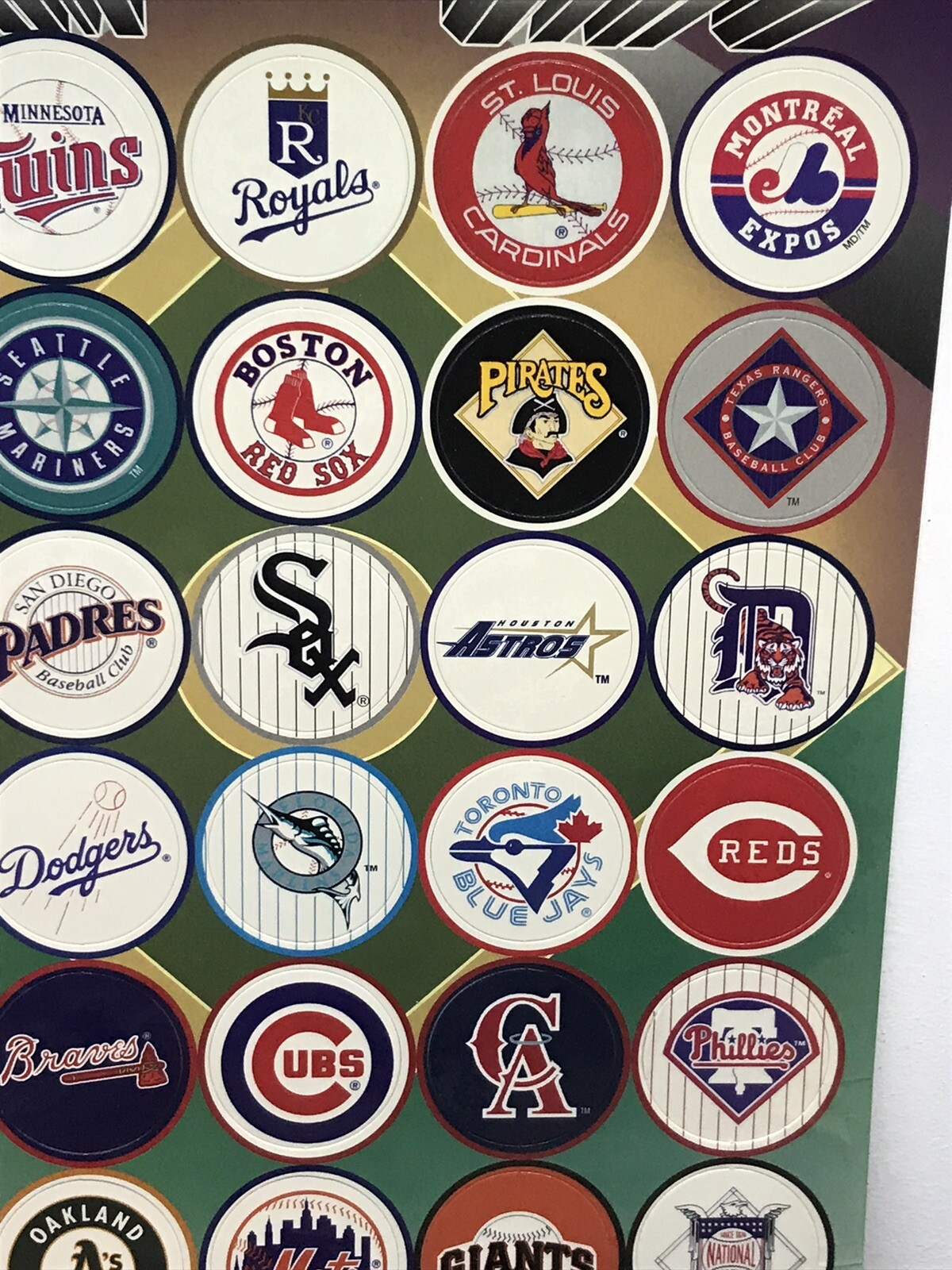 1995 Major League Baseball 28 TEAM CAPS Sheet Collection Ltd Ed Sealed + AL/NL