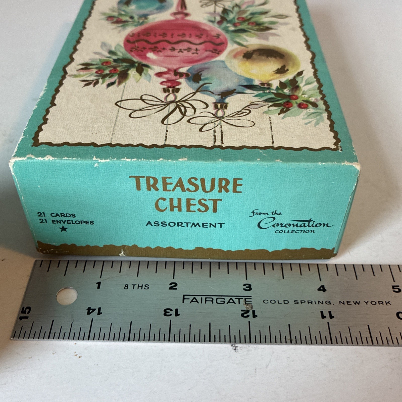 Lot of 2 Vintage Boxes – Outlet Store Candy Box & Coronation Christmas Card Box