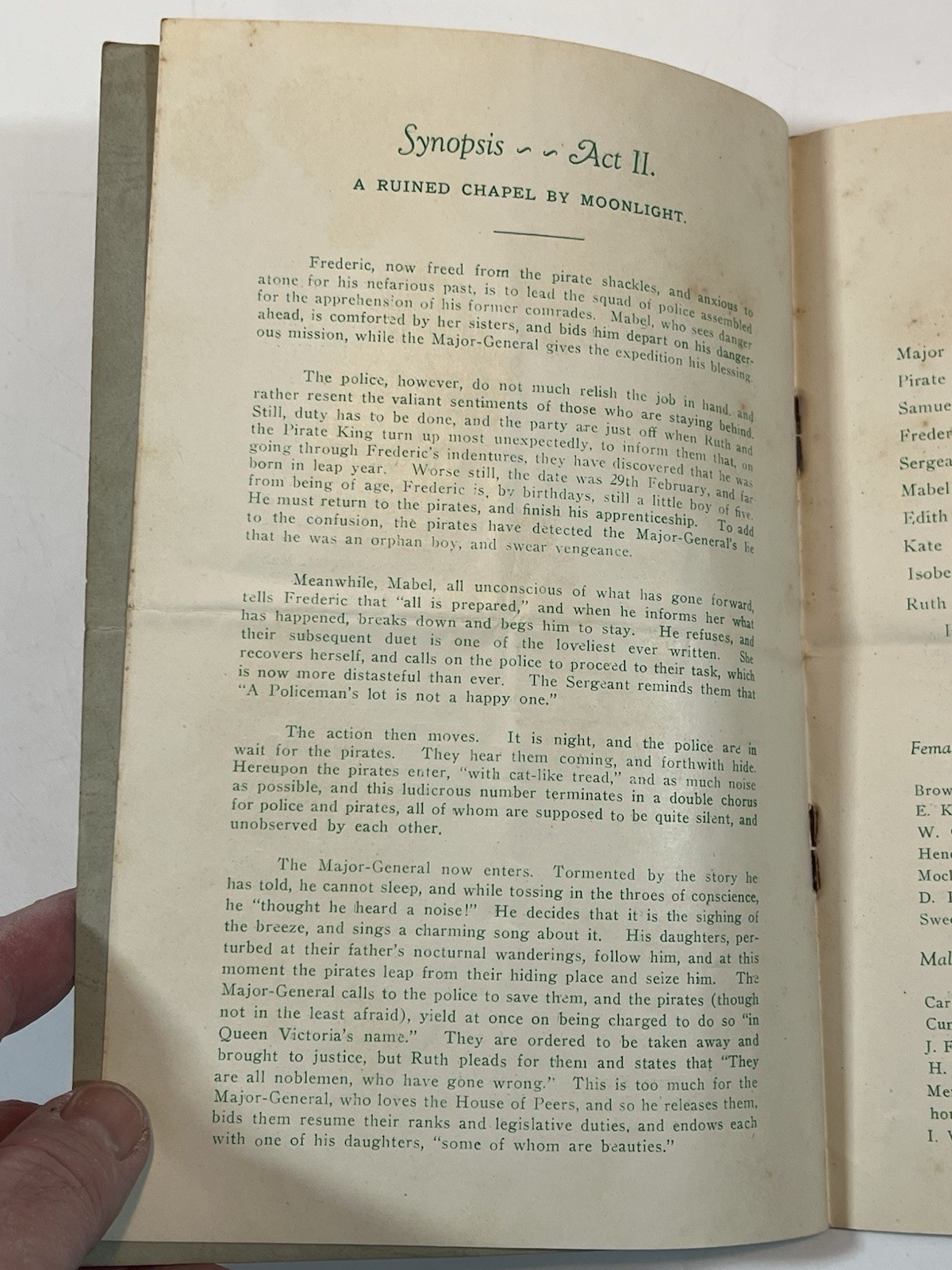 Geelong College Australia Glee Club Programme 1940’s Pirates Of Penzance
