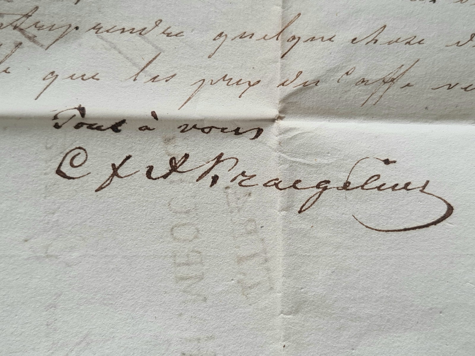 Old Letter Mail Hamburg Bordeaux 15 June 1819 Restoration Era.