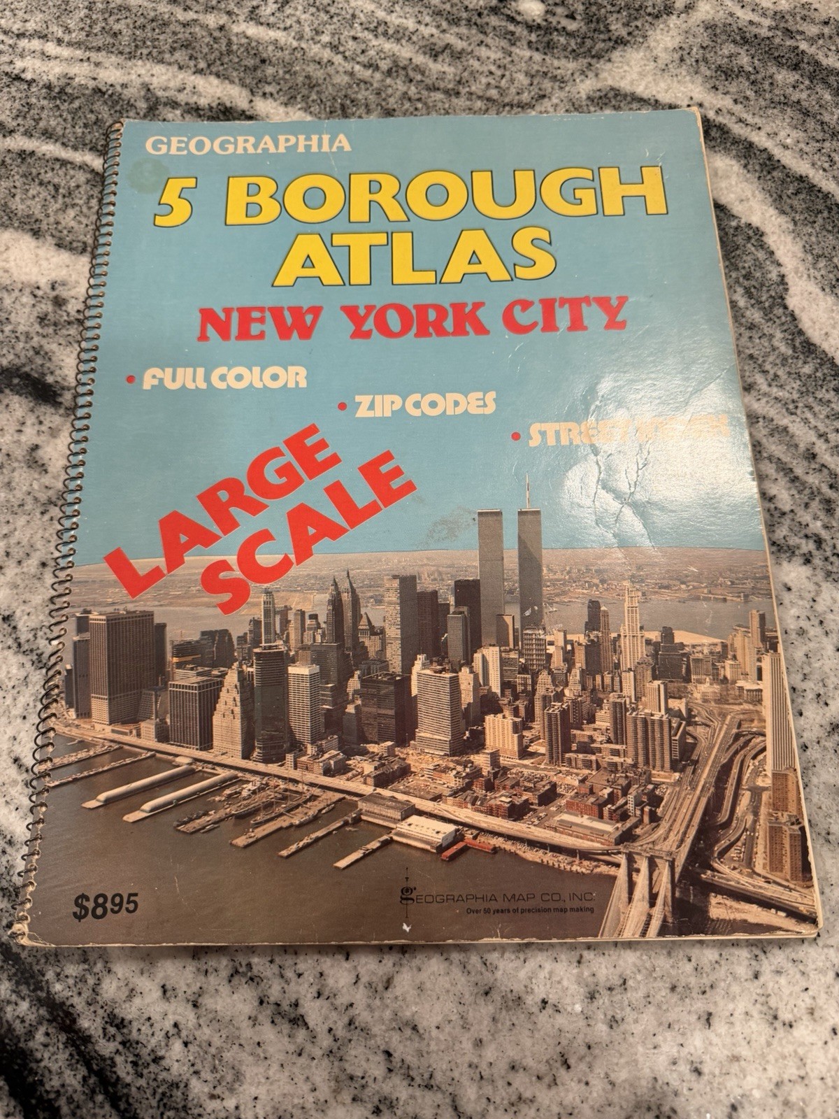 Vintage Geographia New York City 5 Borough Atlas Large Scale