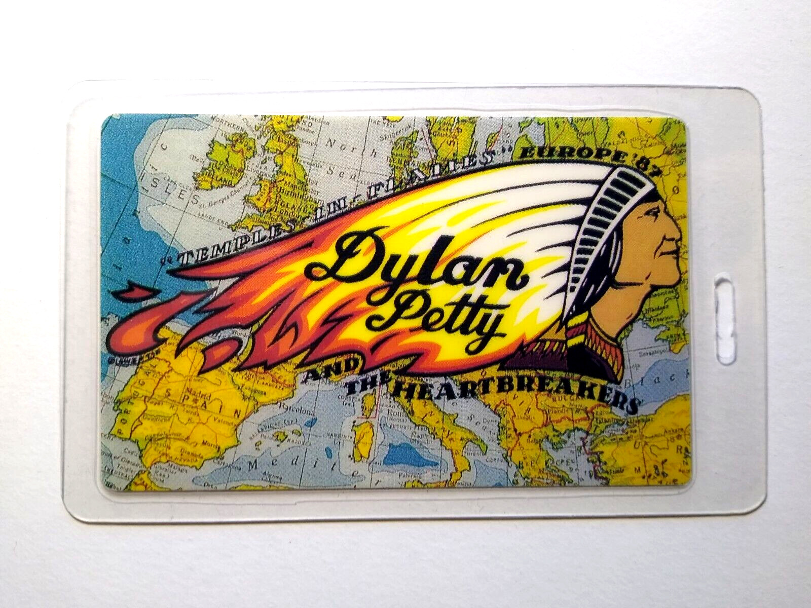 Bob Dylan Tom Petty 1987 Temples in Flames Tour Backstage Pass Rock Folk Music