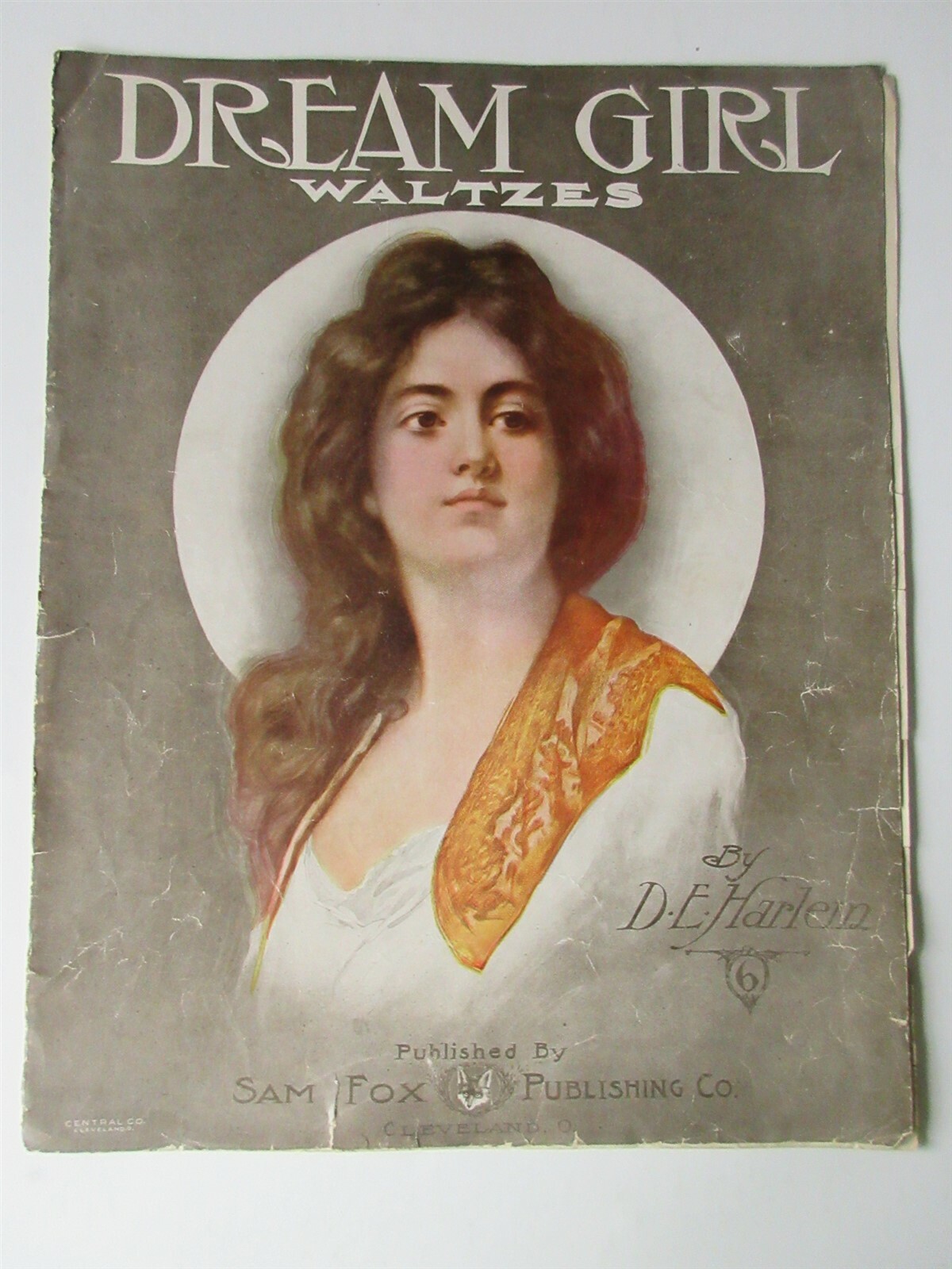 Dream Girl Waltzes Original Piano Sheet Music Copyright 1906 13.5″x10.5″