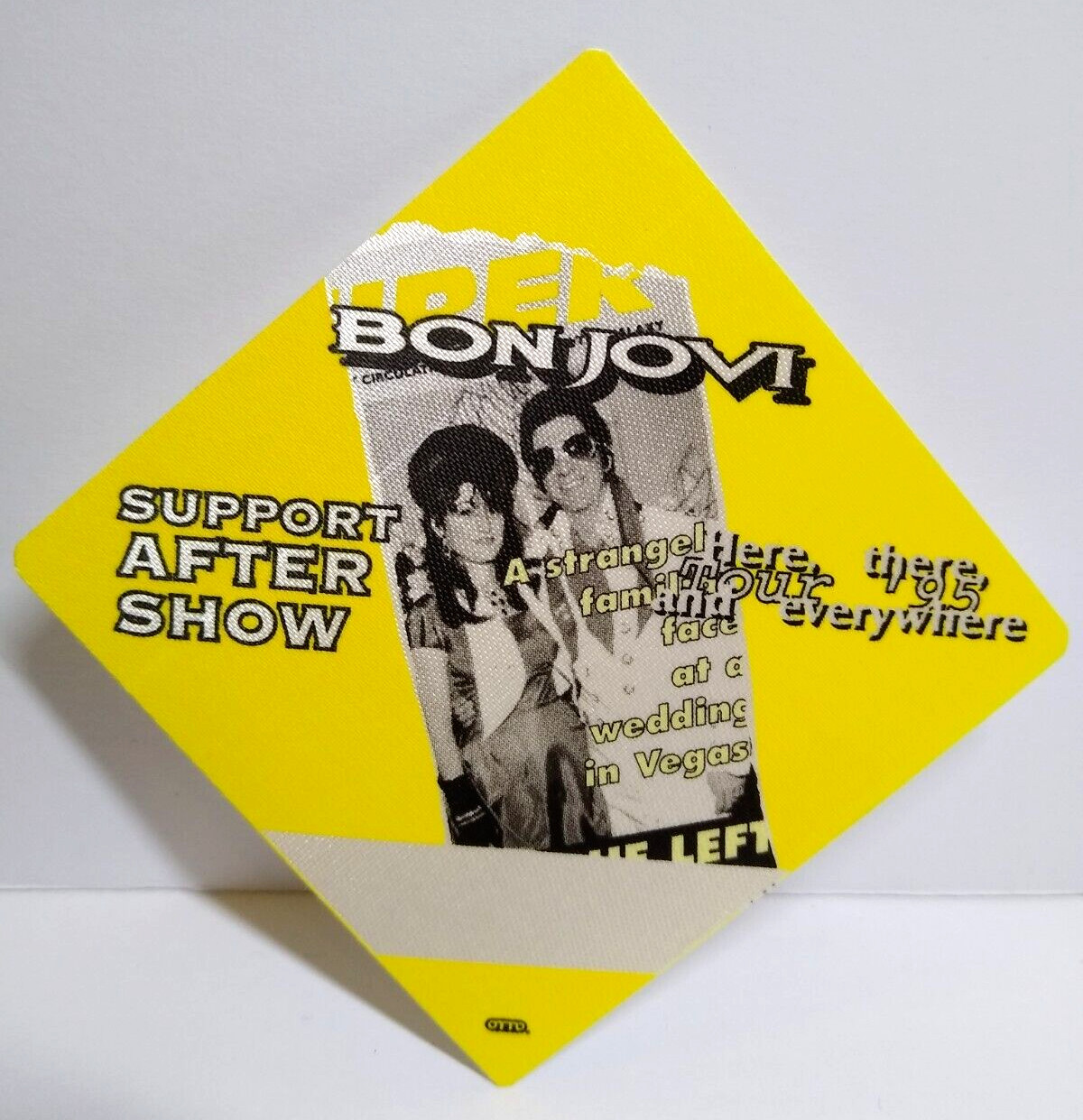 Bon Jovi Backstage Pass Original 1995 Original Here There and Everywhere Yellow