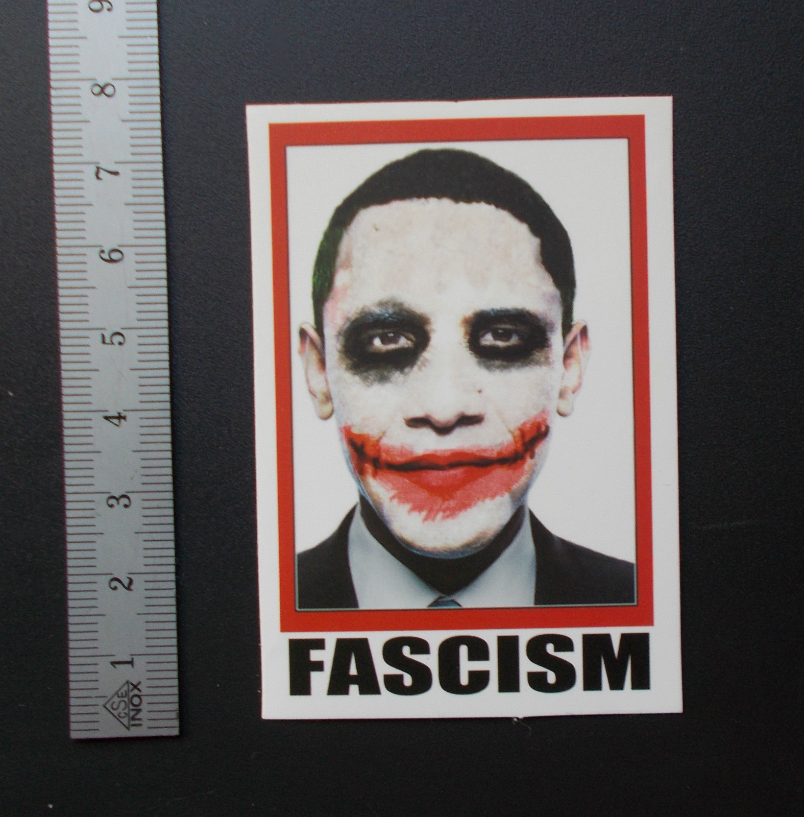 Sticker Decal Matte Look “FASCISM” Laptop, Stickerbomb (M145)