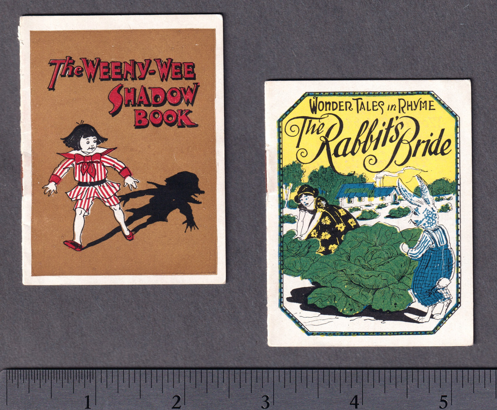 RARE Rabbits Bride 1920 Shadow Book Weeny-Wee Children Fairy Tale 2 Denver Bread