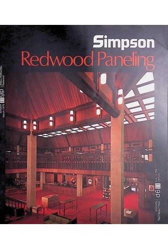Simpson Timber Redwood Paneling Plywood Catalog 1975 Architecture Brochure