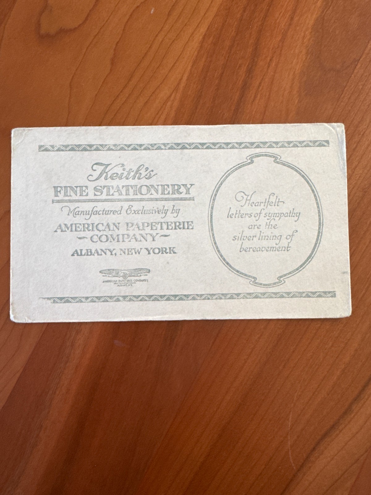 FREE SHIP! Early 1900s Keith’s Fine Stationary American Papeterie Co Albany
