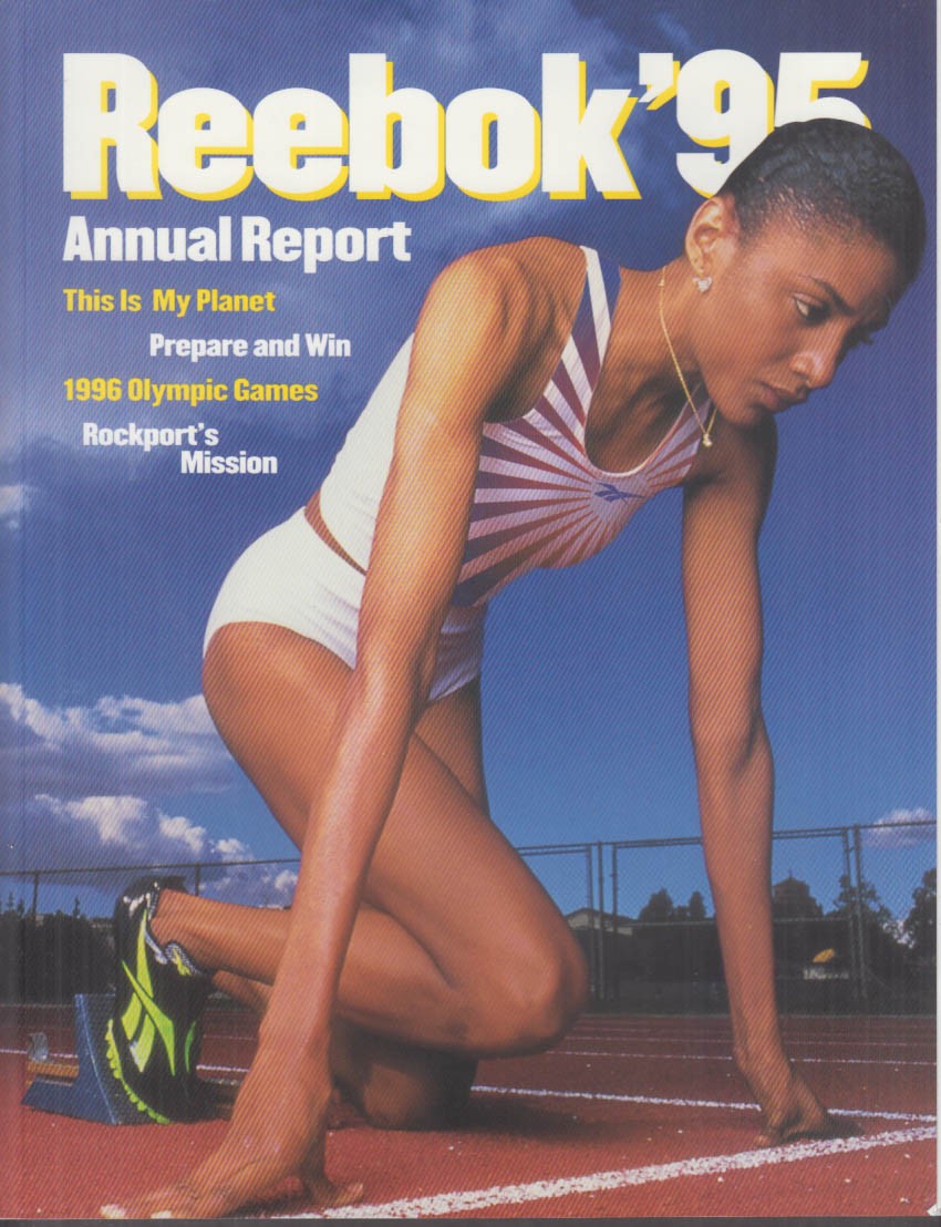 Reebok Annual Report 1995 1996 Olympics prevue Greg Norman +