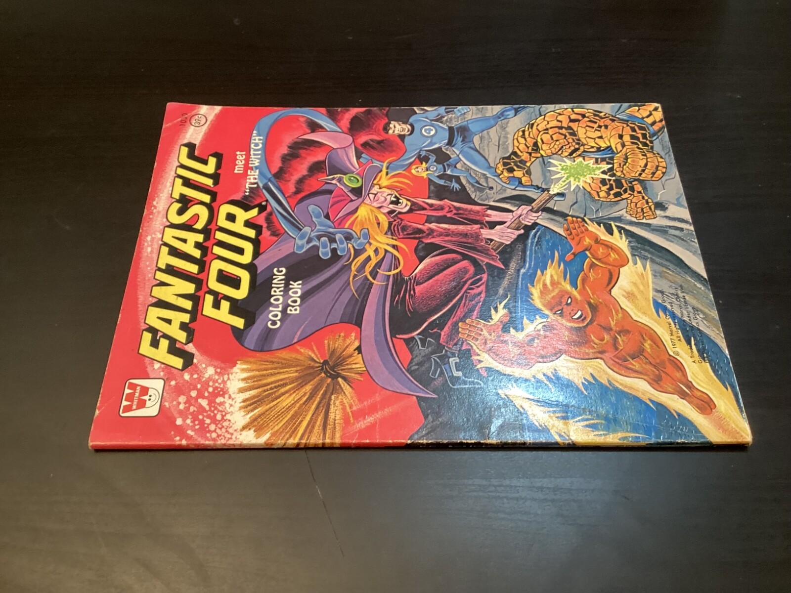 FANTASTIC FOUR meet “THE WITCH” Coloring Book copyright 1977 Marvel Comics Group