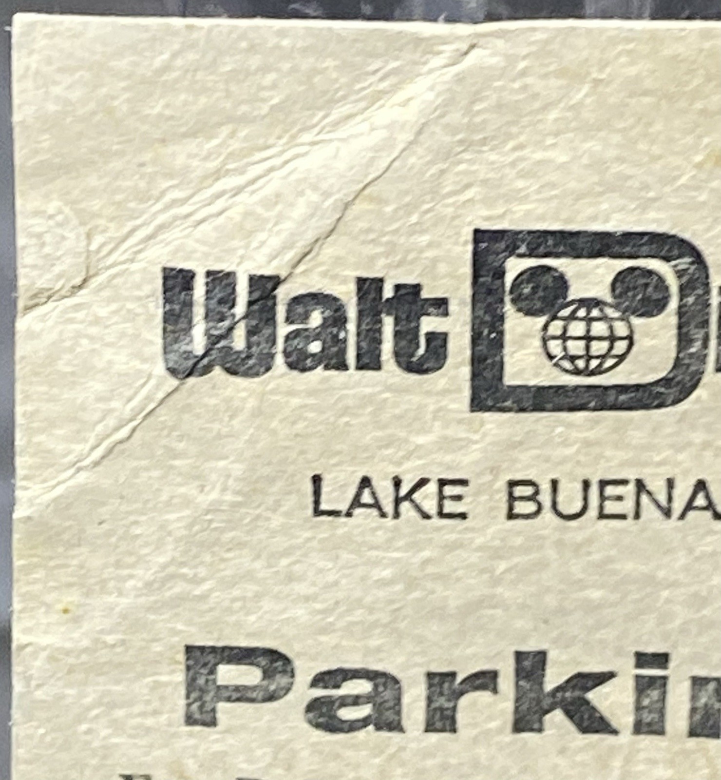 Walt Disney World Parking Ticket Magic Kingdom Map Globe Ticket Co June 22, 1976