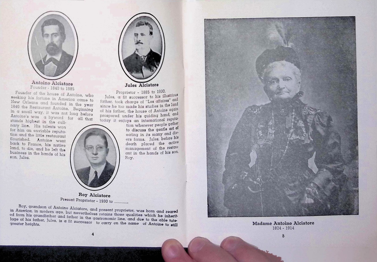 Antoine’s Restaurant Souvenir Booklet 1940s New Orleans Cinema Ephemera