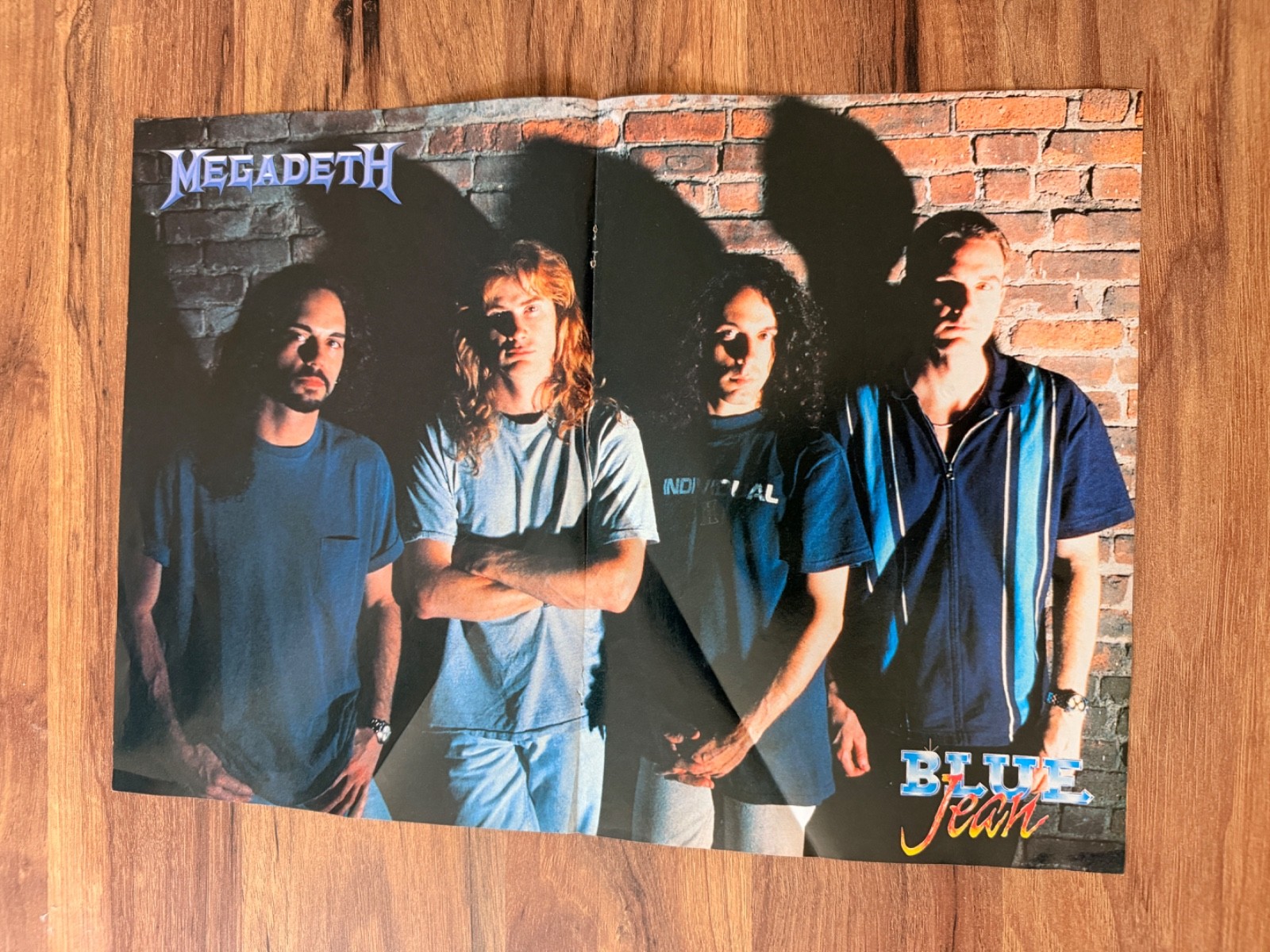 Megadeth Rare Turkish Blue Jean Vintage Poster Dave Mustaine Thrash Metal 90s