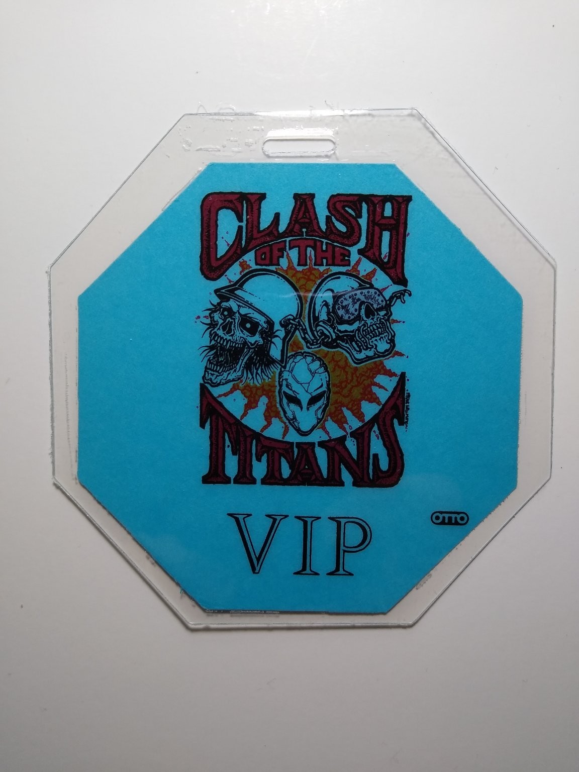 Clash of the Titans VIP Plastic Laminated Backstage Pass OTTO Megadeth Slayer