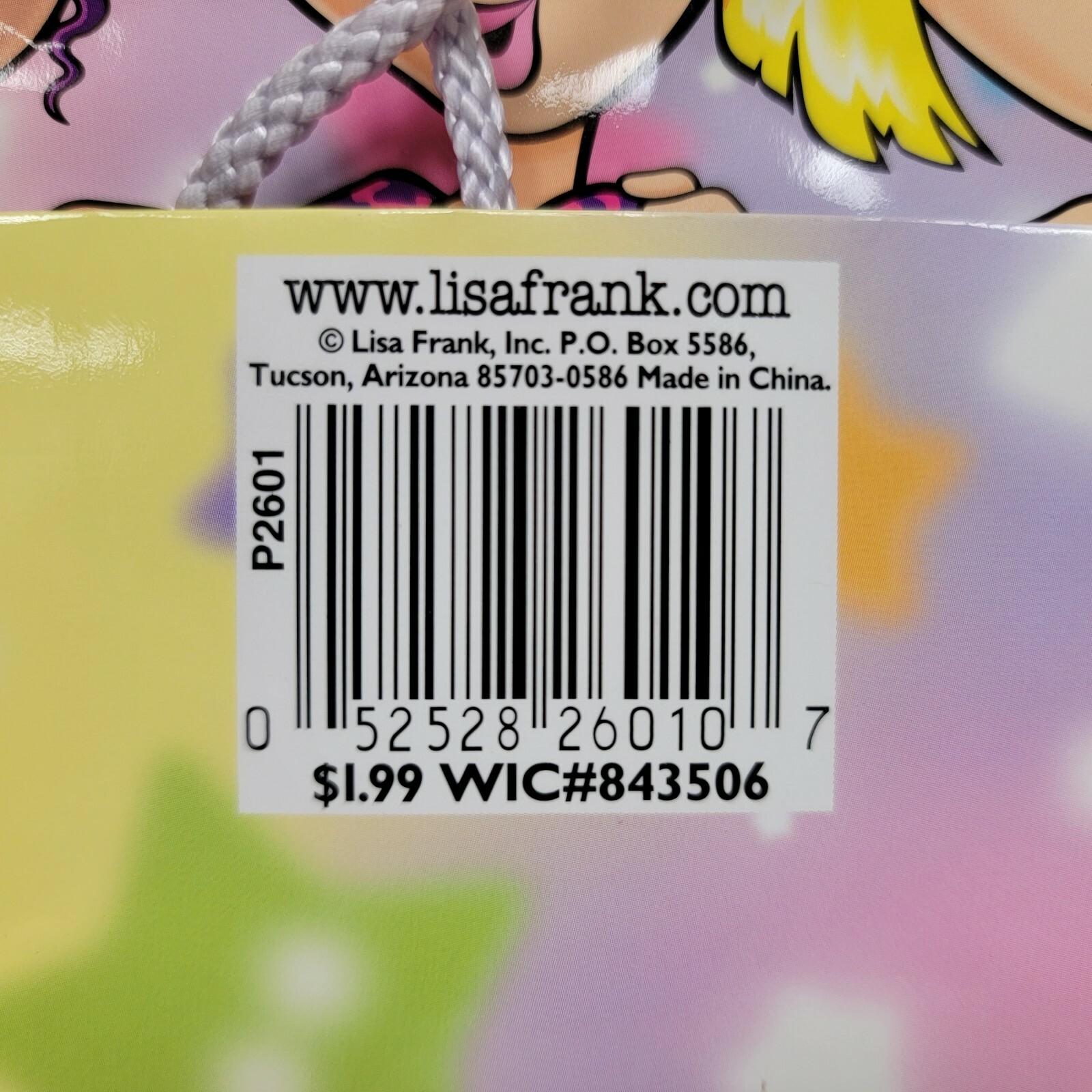 2x Lisa Frank Vintage Fab Friends Gift Bag 9.5″ x 8″ New w/ Tags Y2K 2000s Girls