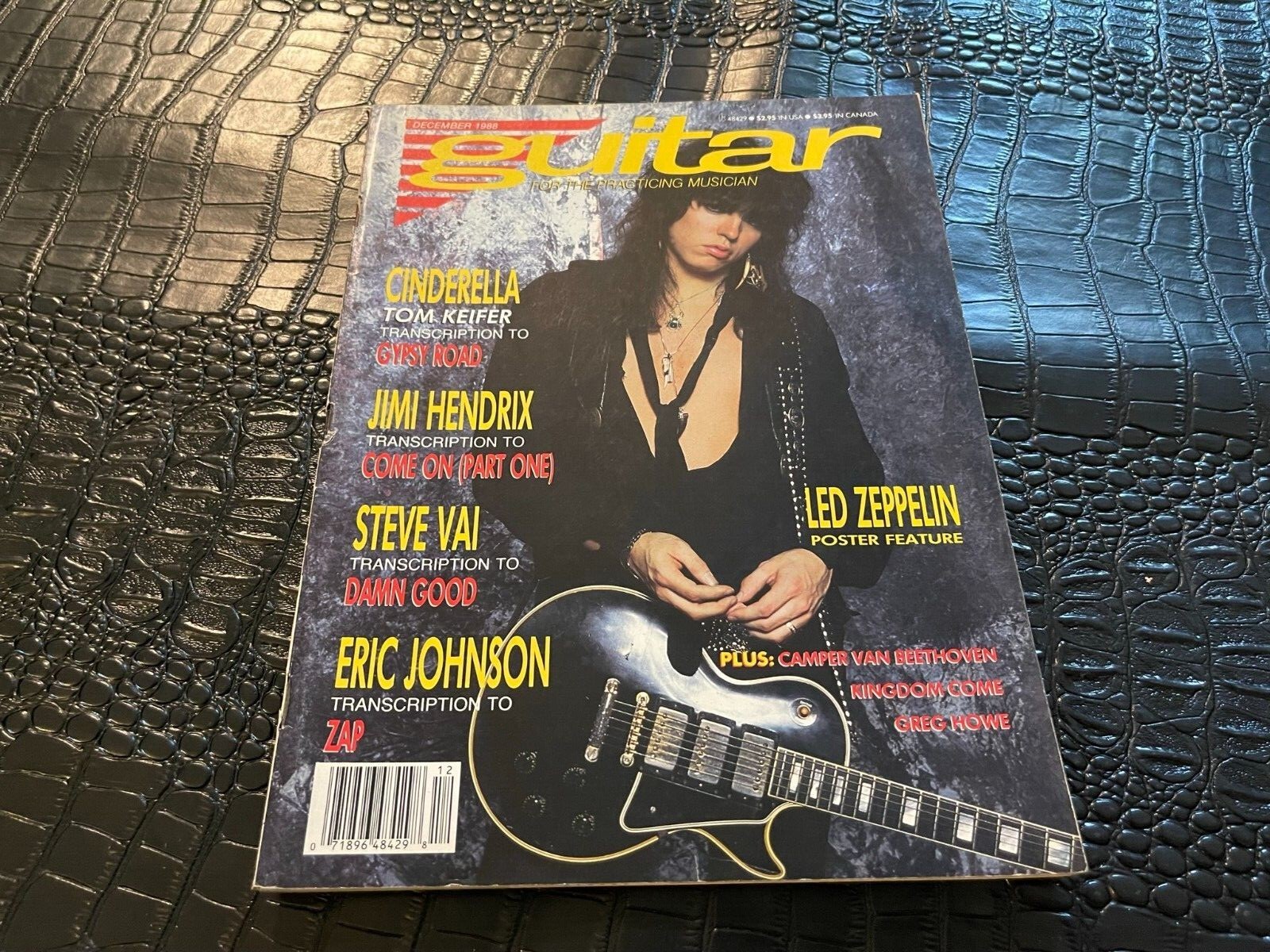 DECEMBER 1988 GUITAR vintage music magazine CINDERELLA – ZEPPELIN POSTER