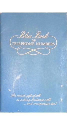 Bell Telephone PA Blue Book Phone Numbers 1960s Long Distance Call Info Cover