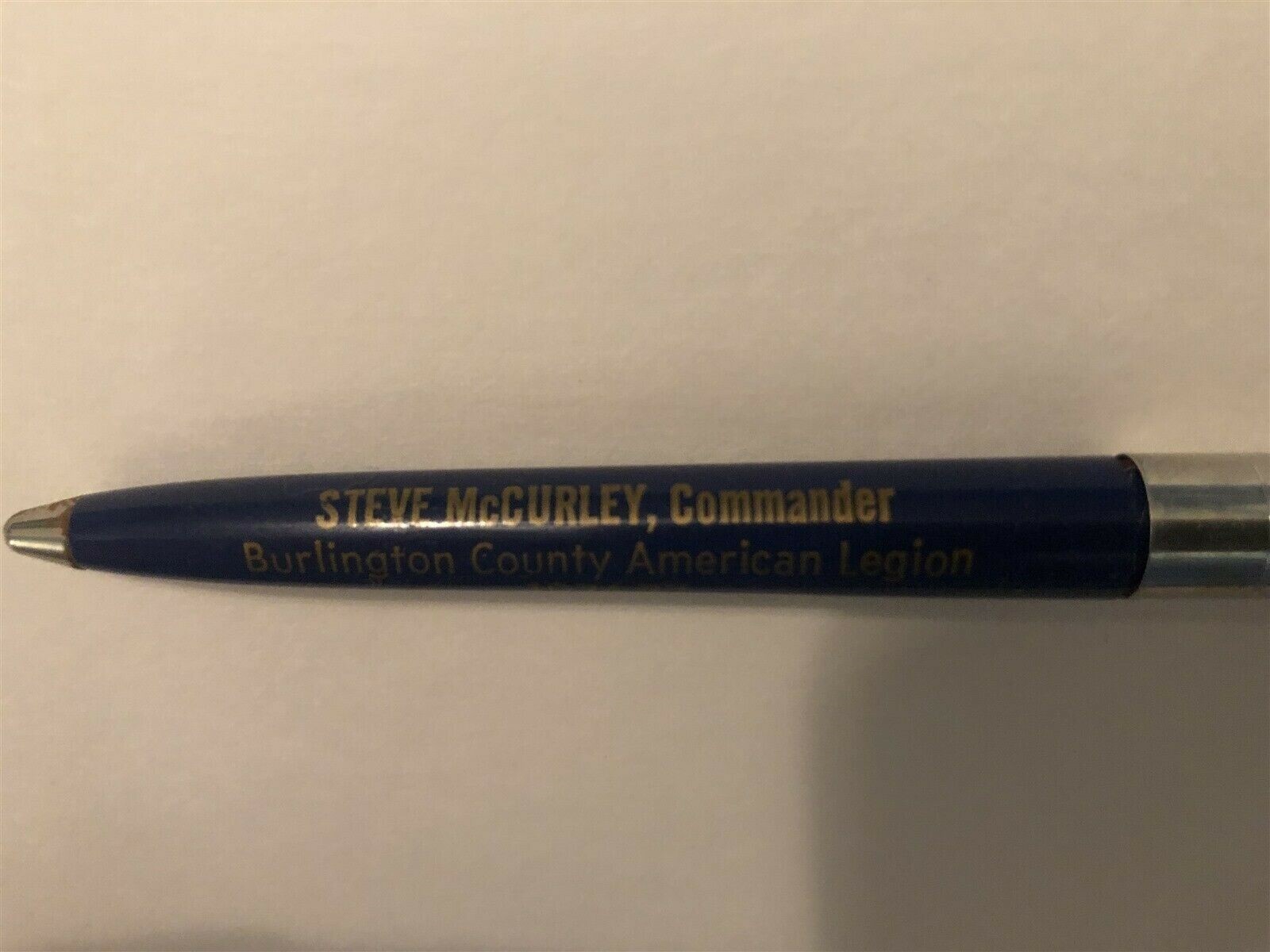 1976 1977 Burlington County American Legion NJ Vintage NJ Steve McCurley Ink Pen