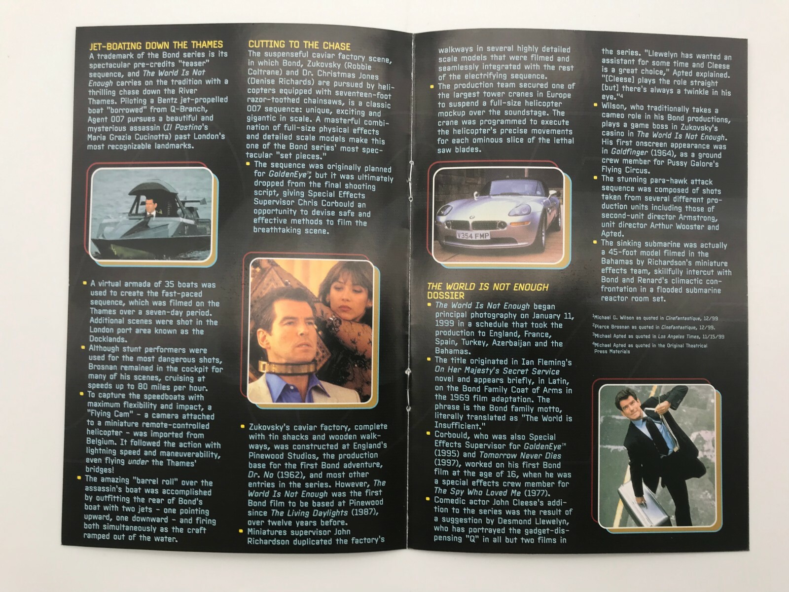 007 The World is DVD insert cover leaflets – NO DISK – NO BOX – PAPER PRINT ONLY