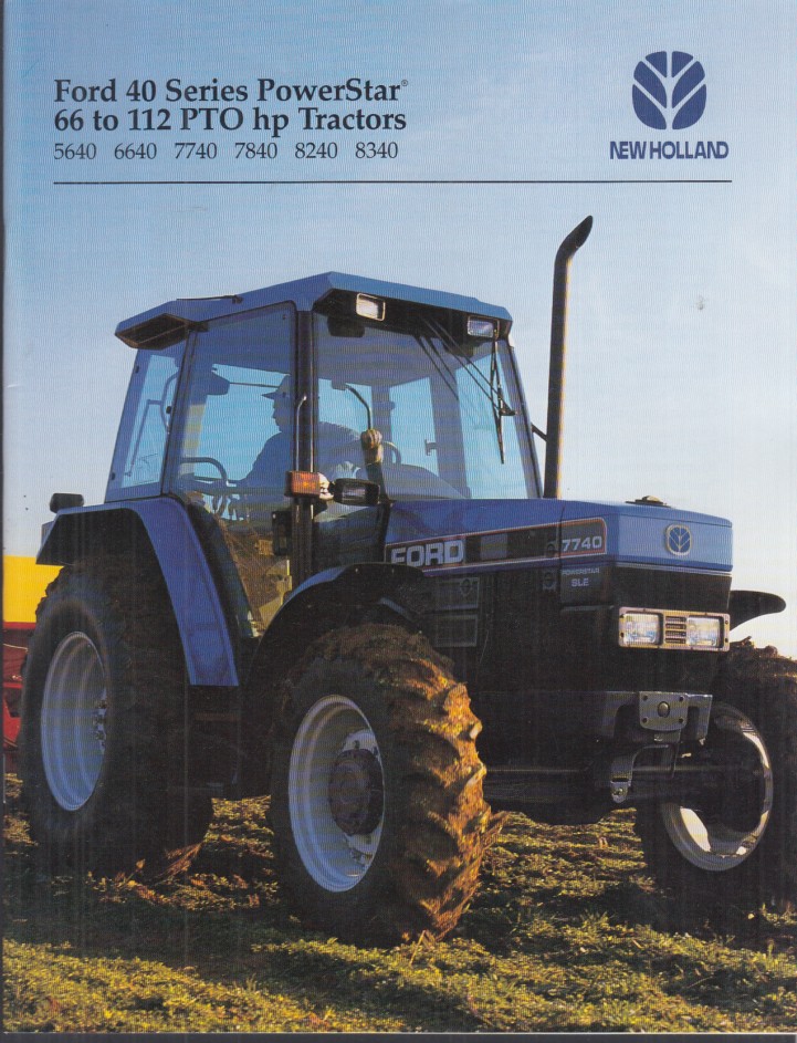 New Holland Ford 40 Series PowerStar 66-112 PTO hp Tractors catalog 1995