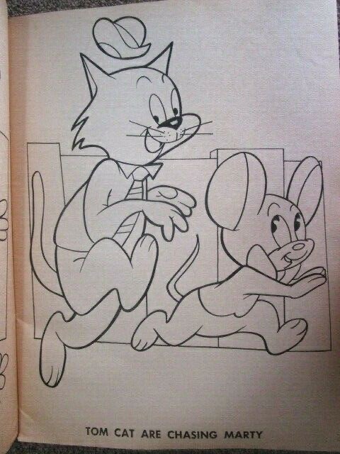 Playmore Inc. MARTY MOUSE Giant Coloring Book Playmore – Unused ~ A16