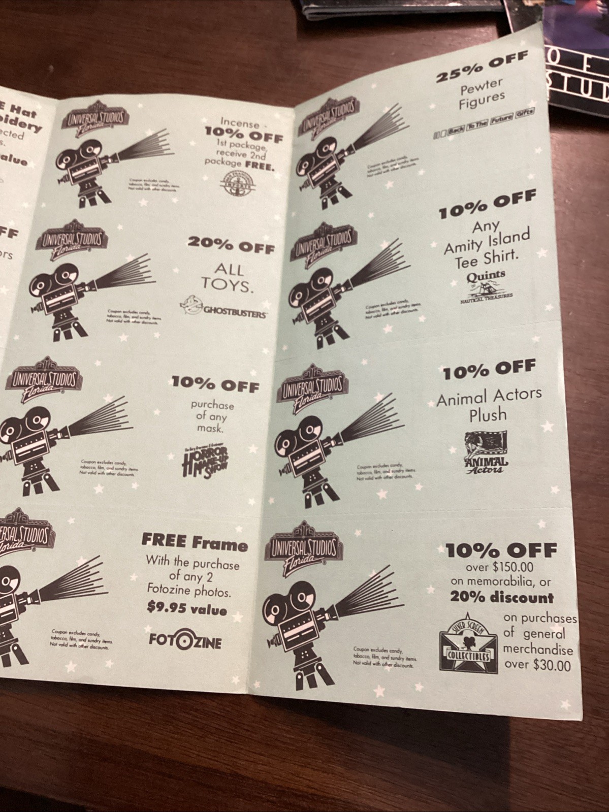 Universal Studios Coupon Book 1991 Early Discounts Rare