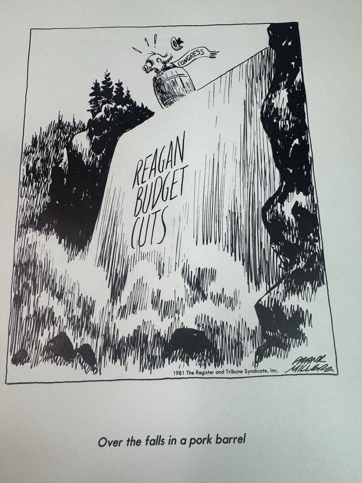 11 Vintage Graeme Miller Political Cartoon Prints 1981 1982 Register Tribune