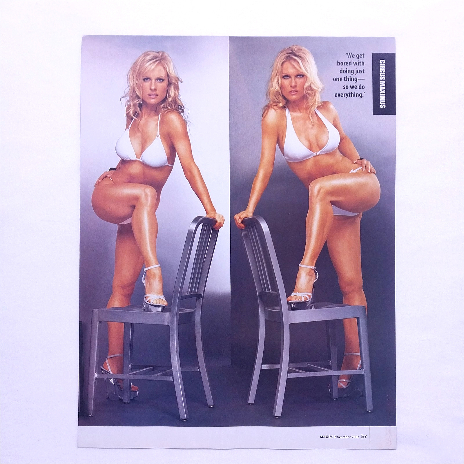2002 Coors Lite Twins Vintage Magazine Page – Women Long Legs High Heels Pinup