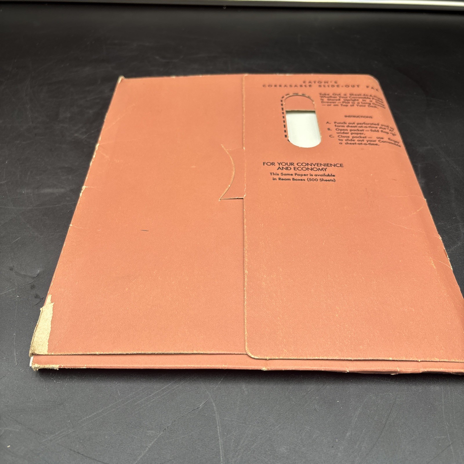 Vtg 100 Sheets Eaton’s Corrasable Typewriter Paper 8½ x 13″ Legal Ruled 416-6 P